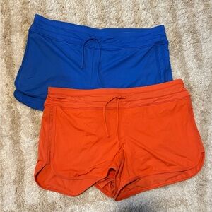 Athleta Blue and Orange Athletic Shorts Bundle